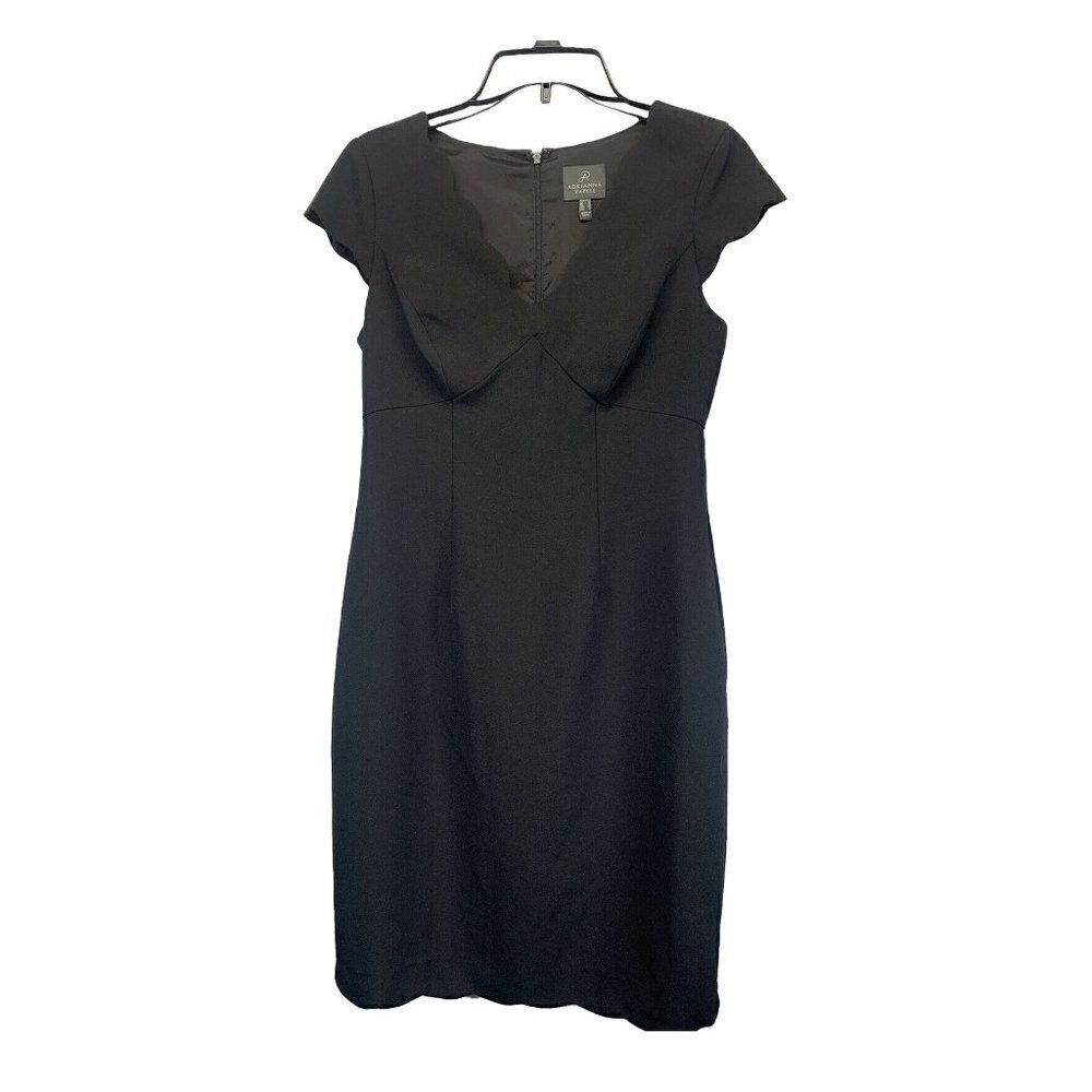 Adrianna Papell Black Cocktail Party Midi Dress 6